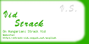 vid strack business card